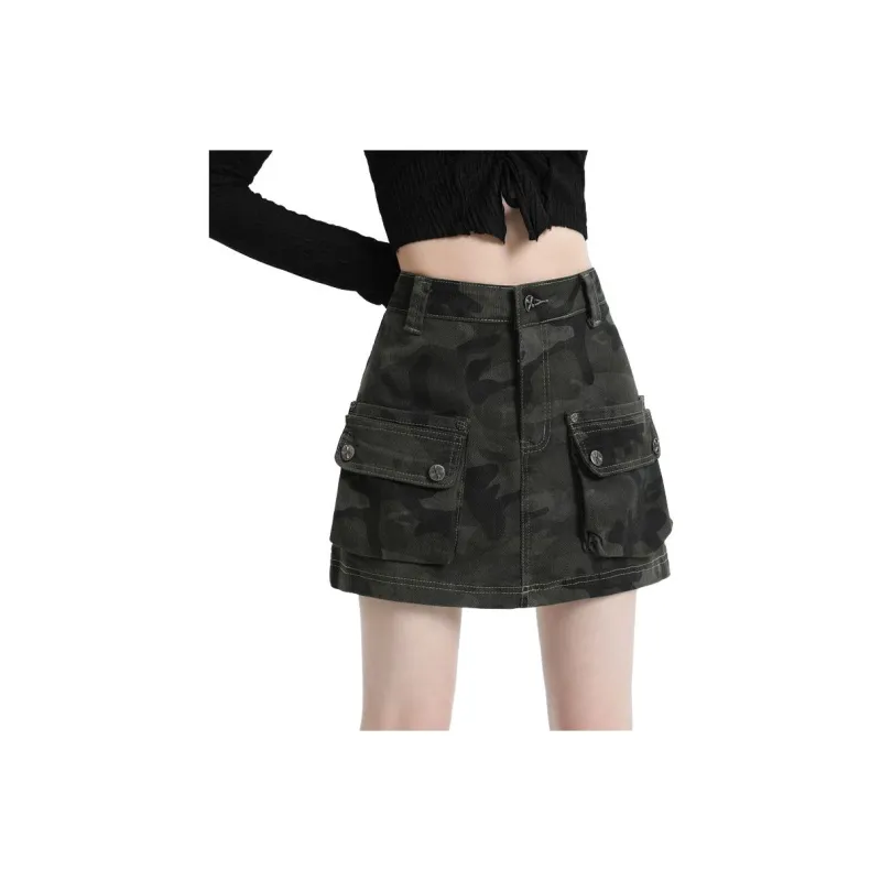 YINLEI Cargo Short Skirts Women's-0