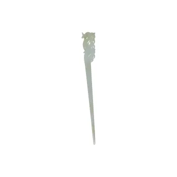 Jade Charm Yao Hetian Jade Hairpin White Jade/Pale Greenish White Jade Women's