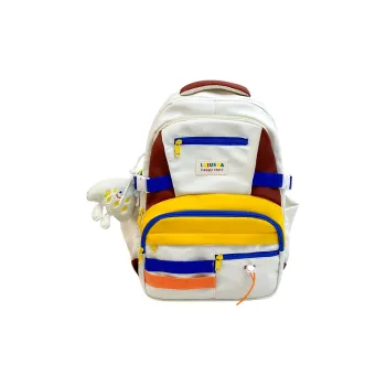WICKBUEN Nylon Backpack Unisex Yellow/Blue/Pink/Black