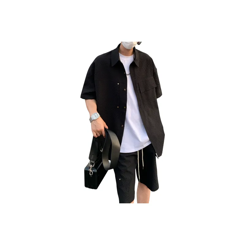 MARK WAFFLE Shirt Matching Set Unisex-0