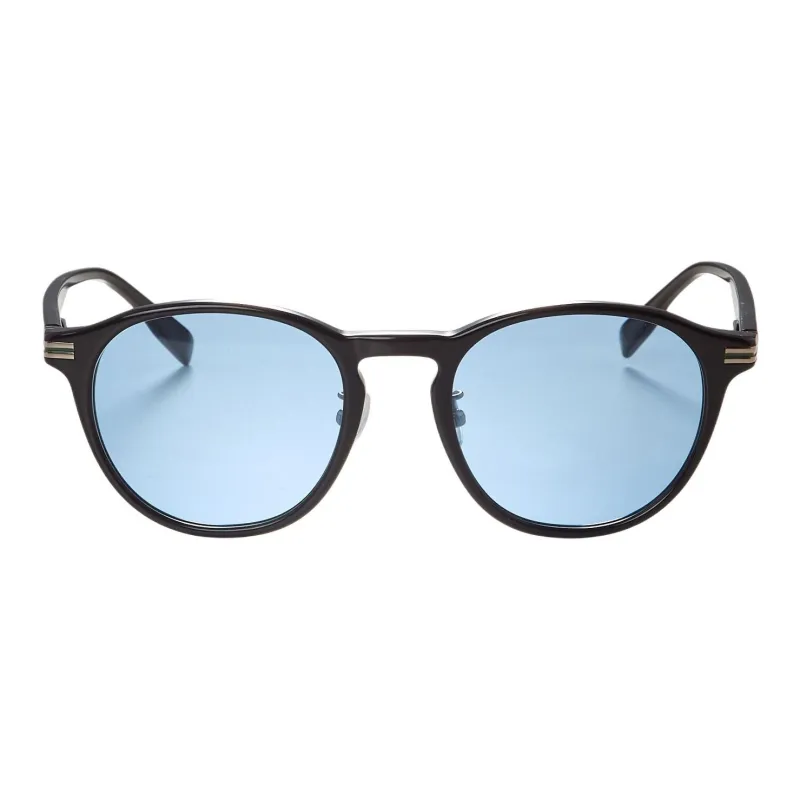 LACOSTE Plastic Resin Metal Irregular Shape Sunglasses Men's Black-1