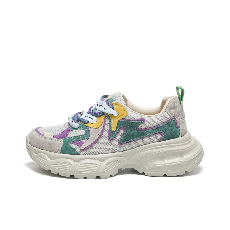 SHOUBA Low Top Chunky Sneakers Women's-5