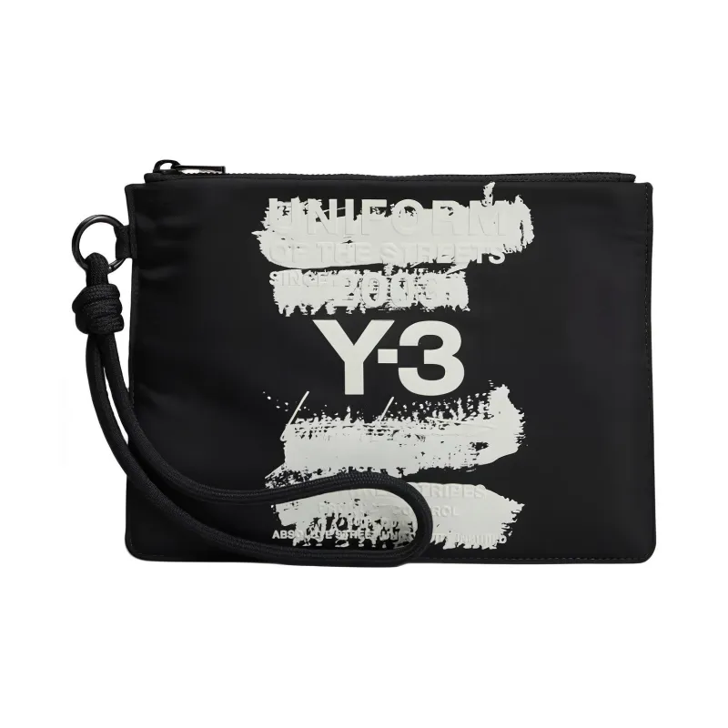 Y 3 Logo embellished Clutch Bag-0
