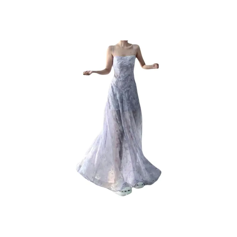 Flowers In Water Slip Dress Women's-3