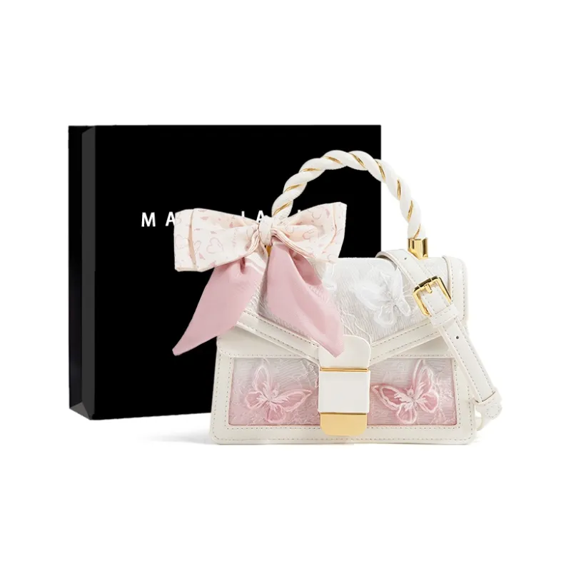 MACKJANICE Polyurethane Synthetic Leather Crossbody Handbag Women's Butterfly Gradient-0