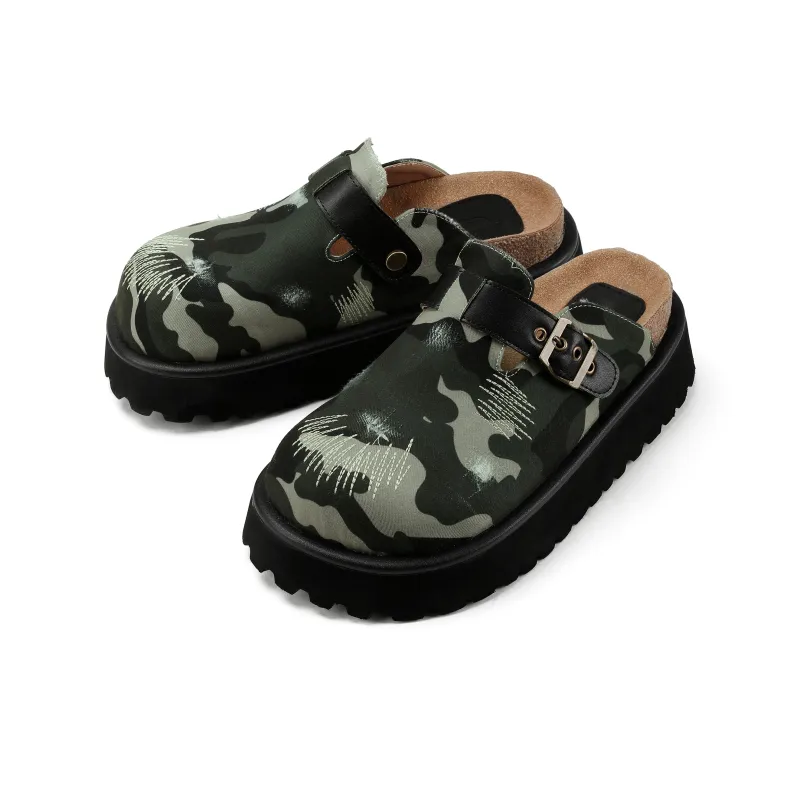 HANQIAORIJI Broken Cocoon Series Closed Toe Slippers Unisex Camouflage-2