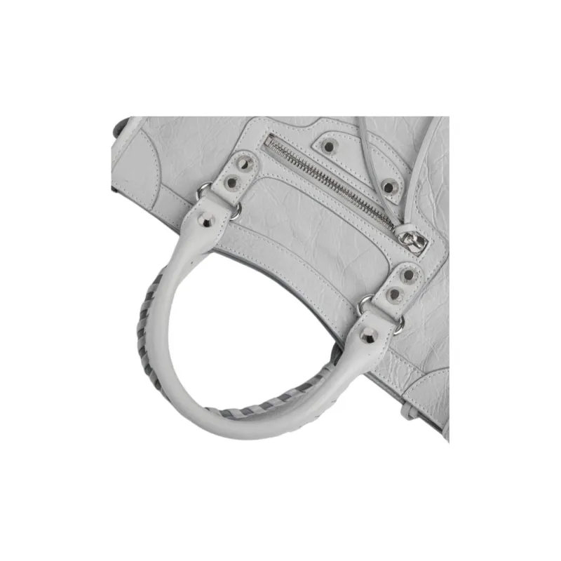 Balenciaga Le City Sheepskin Handbag Trumpets Women's Light Gray-5