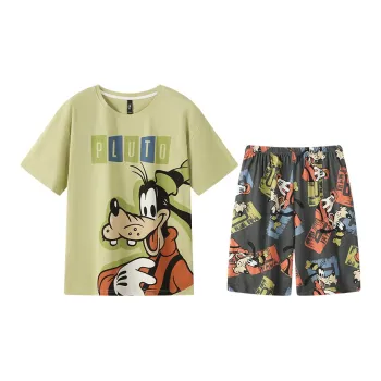 Gongdie x Disney Pajama Set Men's Yellow Green