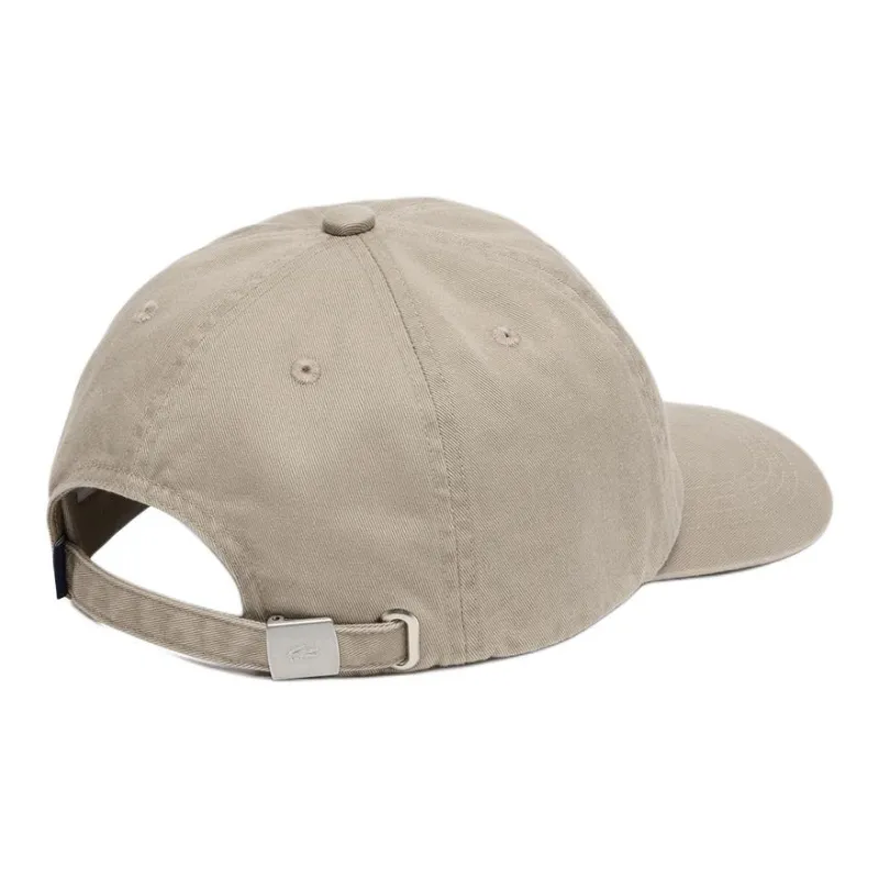 LACOSTE Cotton Canvas Baseball Caps Men's Beige-2