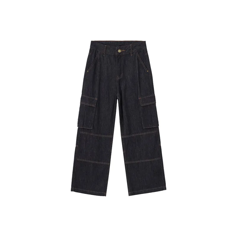 ZENGZHI Jeans Unisex Denim Blue-0