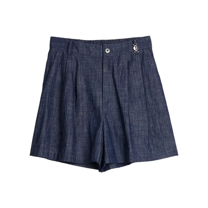 ELLE Casual Shorts Women's Denim Blue-0