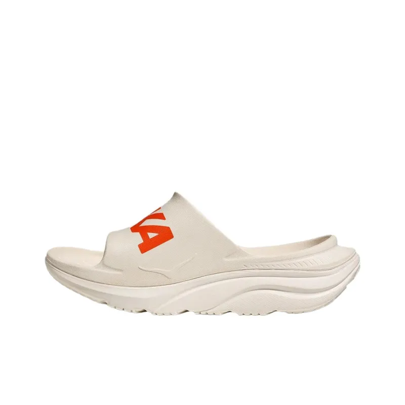 HOKA ONE ONE Ora Slide Slip Resistant Abrasion Resistant Slide Slippers Unisex Beige-1