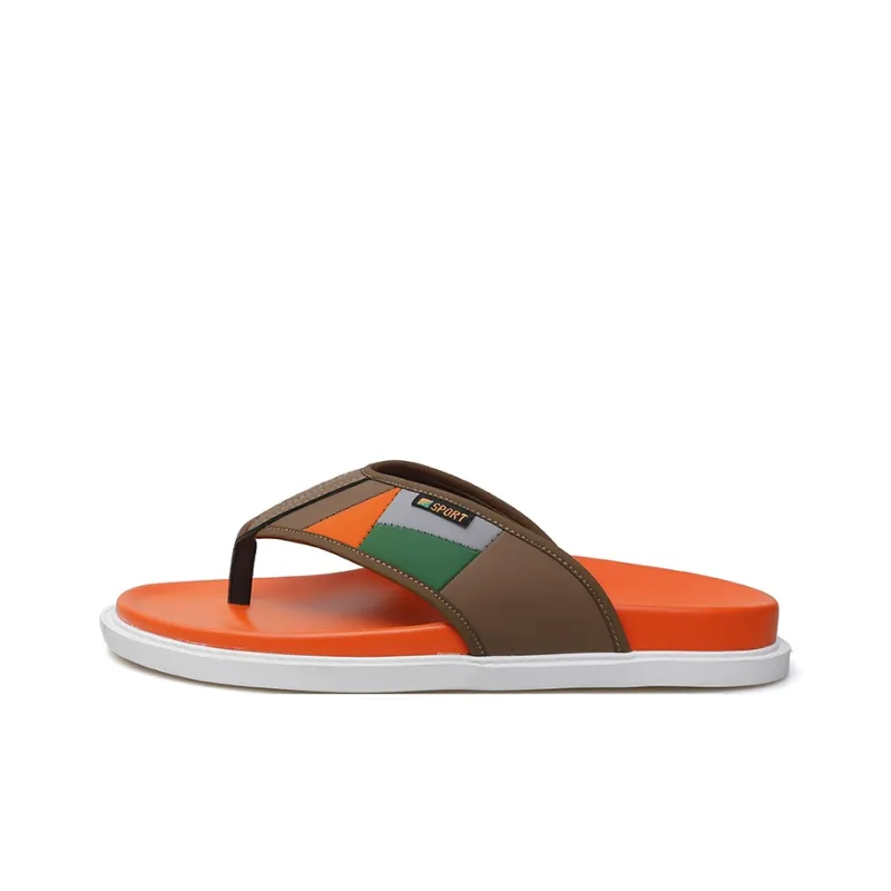 PEHL Composite Sole Quiet Odor Resistant Abrasion Resistant Slip Resistant Quick Dry Flip Flops Men's-5
