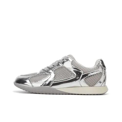SHOUBA Breathable And Lightweight Low Top Casual Shoes Women's Silver