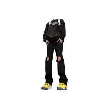 WHELVE Jeans Unisex Black[Distressed Version]