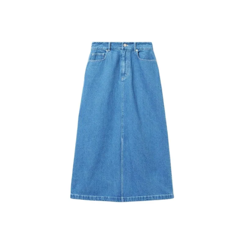 LACOSTE Denim Long Skirt Women's-2