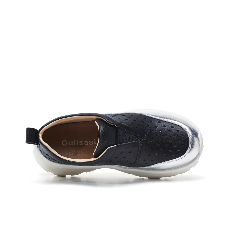OULISASI Low Top Chunky Sneakers Women's-12