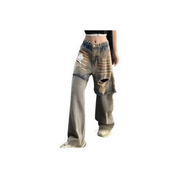 SOCKKEY Jeans Unisex Yellow Mud