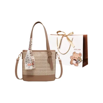 ERANGBEAR Straw Woven Crossbody Bag, Shoulder Bag Women's Multicolor