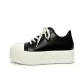 White Black Leather Upper