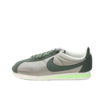 Nike Classic Cortez Nylon Anti Slip Wear Resistant Low Top Casual Shoes Women's Gray Green