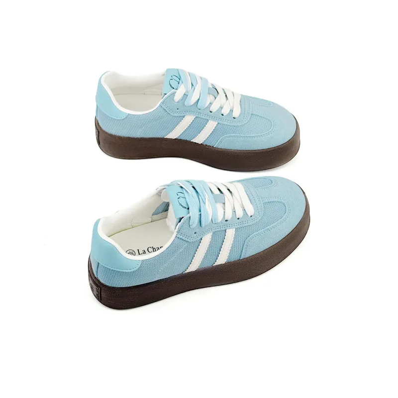 La Chapelle Low Top Skateboard Shoes Women's Blue-3