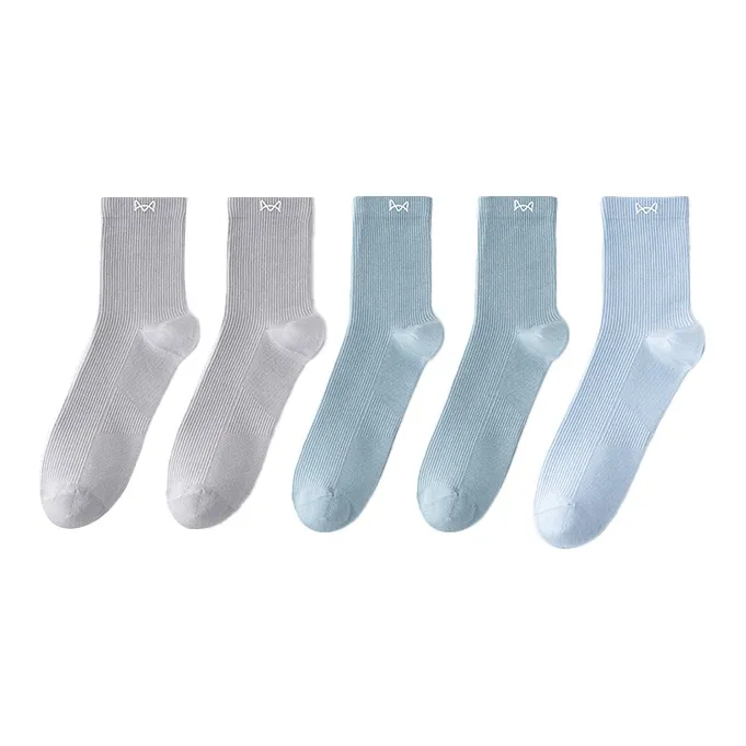 MIIOW Mid Calf Socks Women's 5 Pack-13