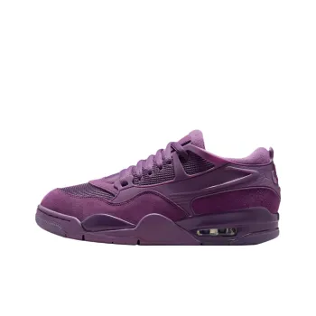 Jordan Air Jordan 4 Anti Slip Wear Resistant Low Top Vintage Basketball Shoes Unisex Purple
