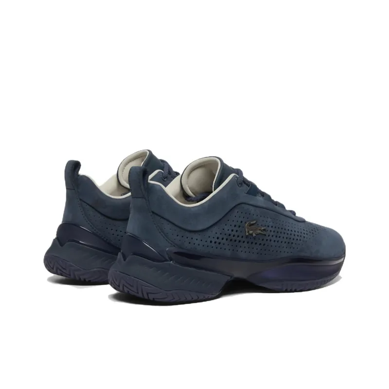LACOSTE Anti Slip Wear Resistant Low Top Tennis Shoes Men's Marine Blue-3