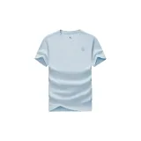 Crew Neck (Light Sky Blue) 100% cotton, Sweat-Wicking and Breathable/Heavyweight Outerwear, Fitted Cut
