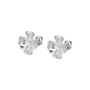 BKBU 999 Fine Silver Stud Earrings Unisex