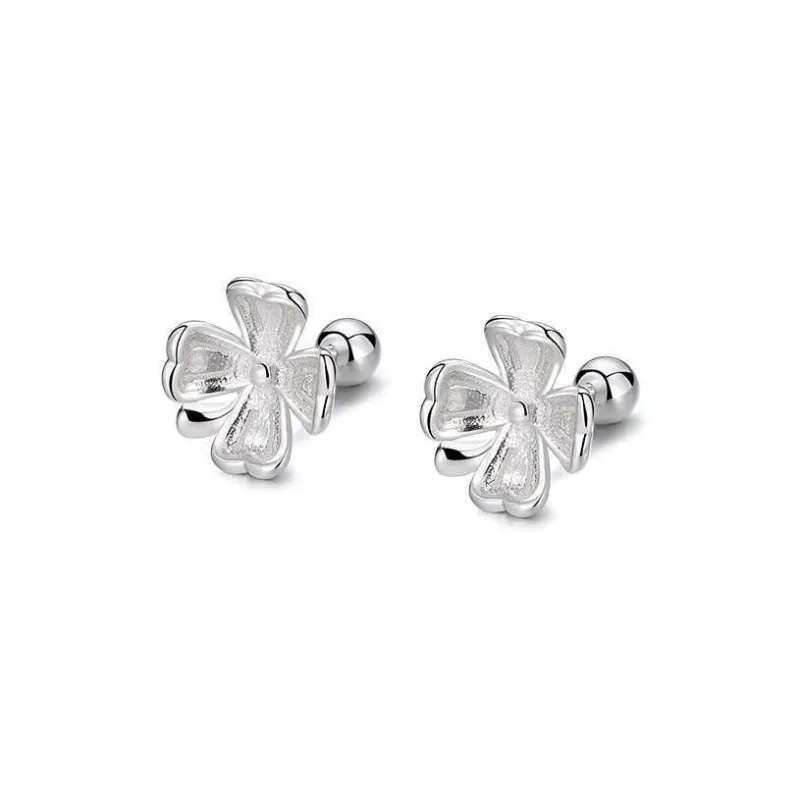 BKBU 999 Fine Silver Stud Earrings Unisex-0