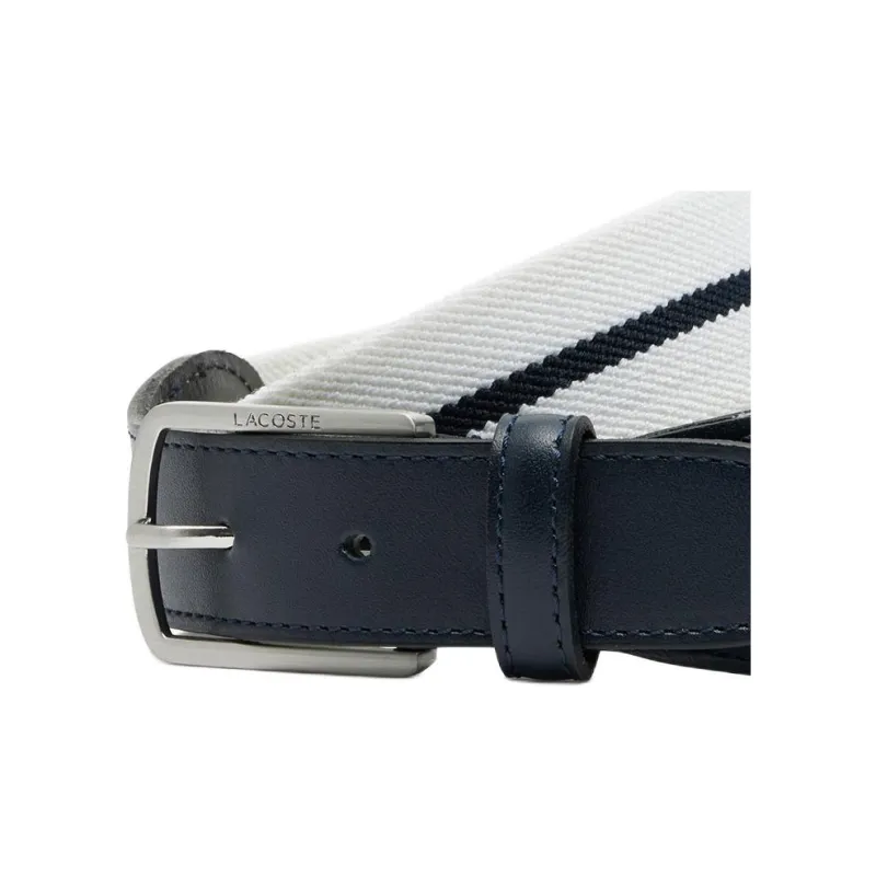 LACOSTE Cow Leather Belts Men's Marine Blue Width 3CM-2