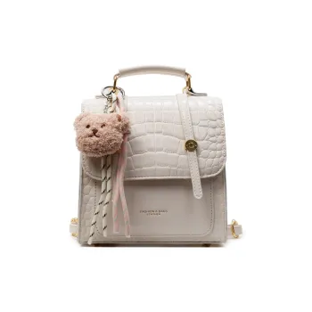 WXRX PU Backpack Women's Ecru/Silver/Burgundy/Brown Black