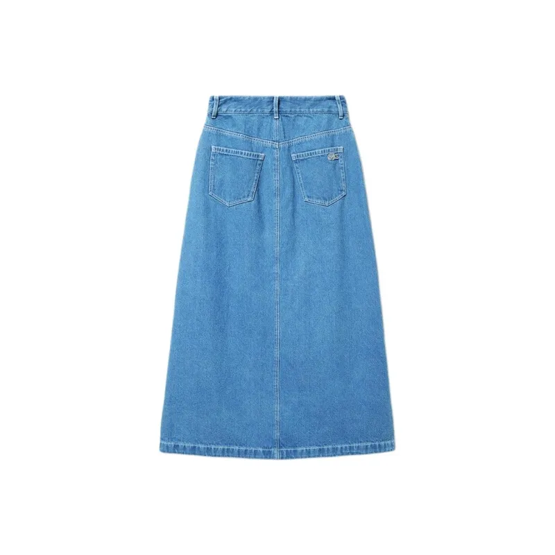 LACOSTE Denim Long Skirt Women's-3