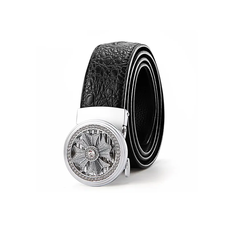Yalu Cow Leather Belts Men's Width 3.5CM-0