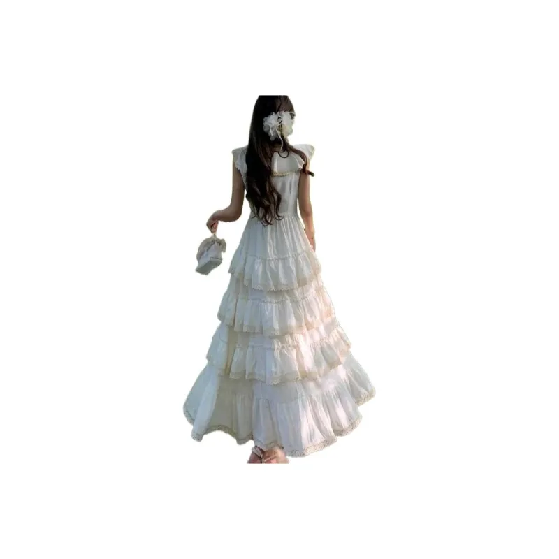 GOSO Sleeveless Dresses Women's Apricot-1