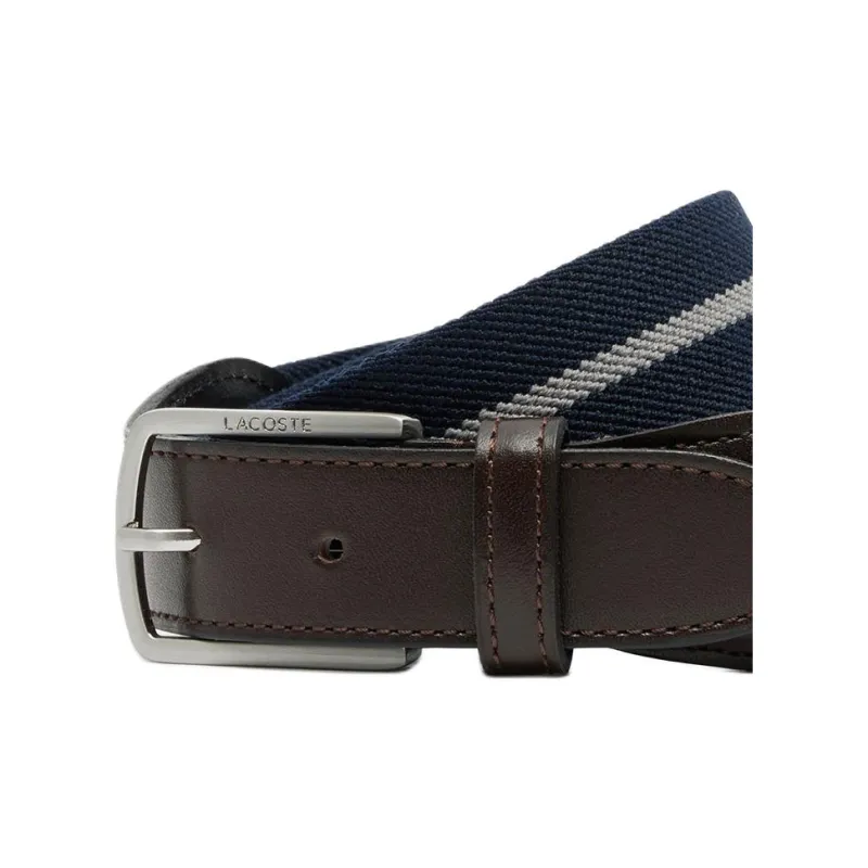 LACOSTE Cow Leather Belt Men's Marine Blue Width 3CM-2