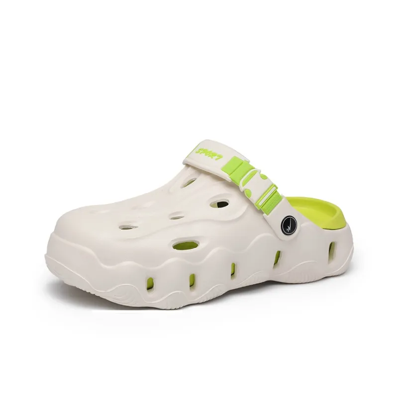DOUBLE STAR 88 Clogs Unisex White Green-0