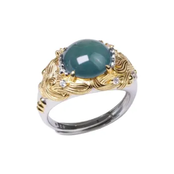 GUANFEI Ice Glutinous Jadeite Rings Unisex