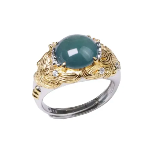 GUANFEI Ice Glutinous Jadeite Rings Unisex