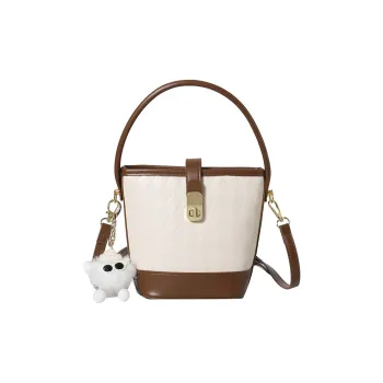 Miss Angel PU Crossbody Bucket One Shoulder Handbag Women's Multicolor