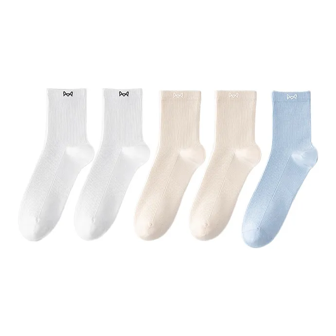 MIIOW Mid Calf Socks Women's 5 Pack-11