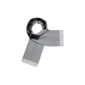 LACOSTE Polyester, Recycled Polyester Knit Scarves Men's Gray