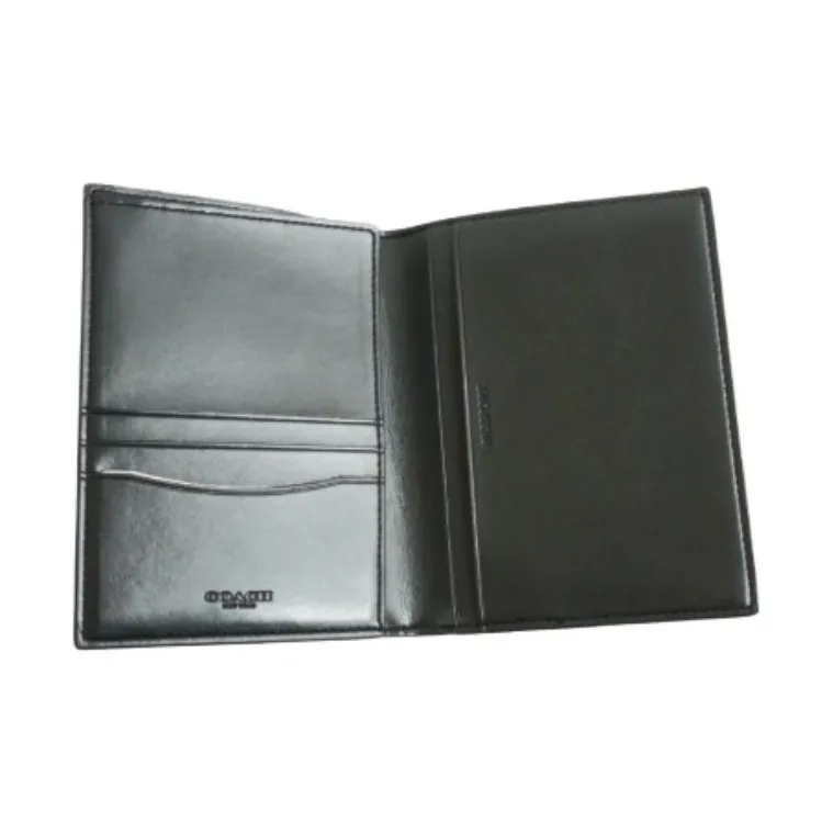 COACH Coated Canvas Clutch Wallet With Passport Holder Men's Red/Black Antique Nickel-3