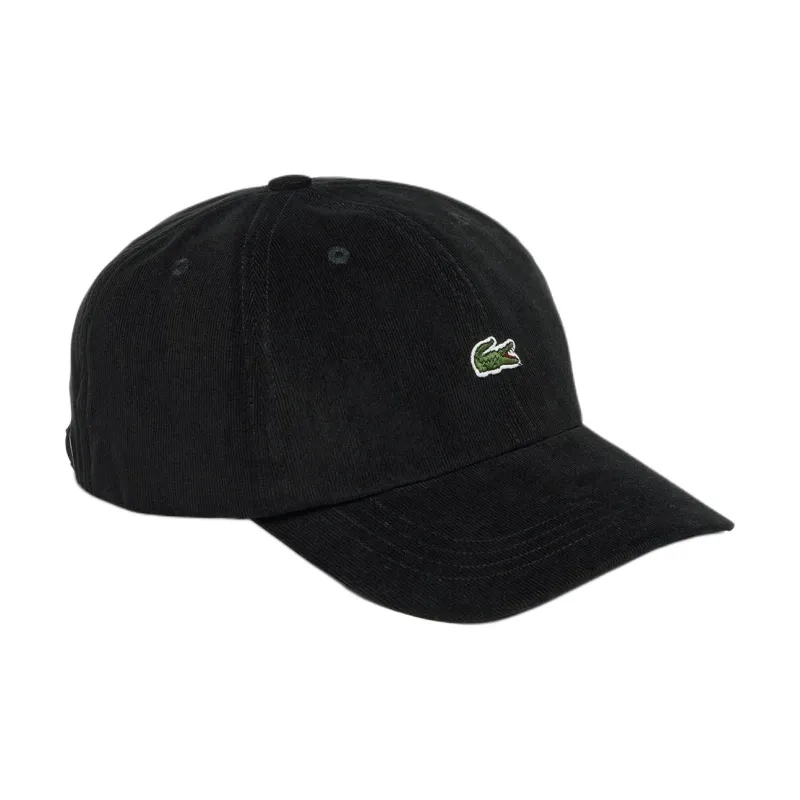 LACOSTE Cotton, Corduroy Baseball Caps Men's Black-1