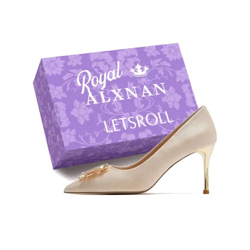 Alxnan Slim Heel High Heels Women's Ecru Box