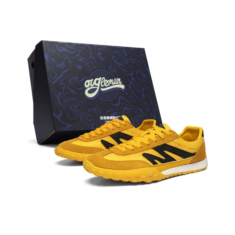 OUGLEMEN Slip Resistant And Abrasion Resistant Coverage Low Top Casual Shoes Men's-4