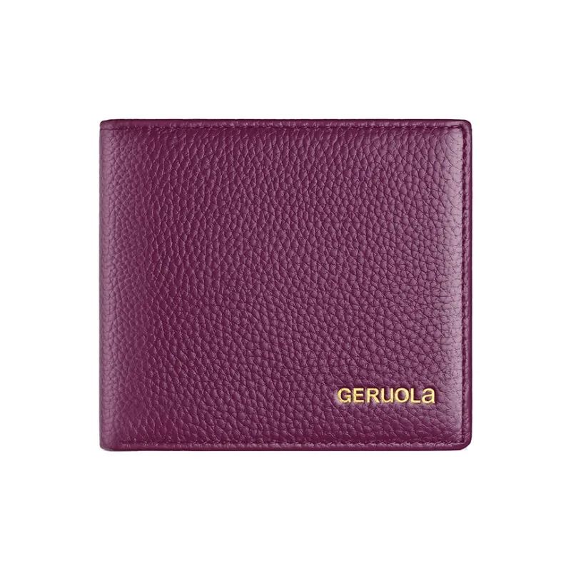 Gorora Top Grain Cow Leather Horizontal Wallet Regular Women's Multicolor-9