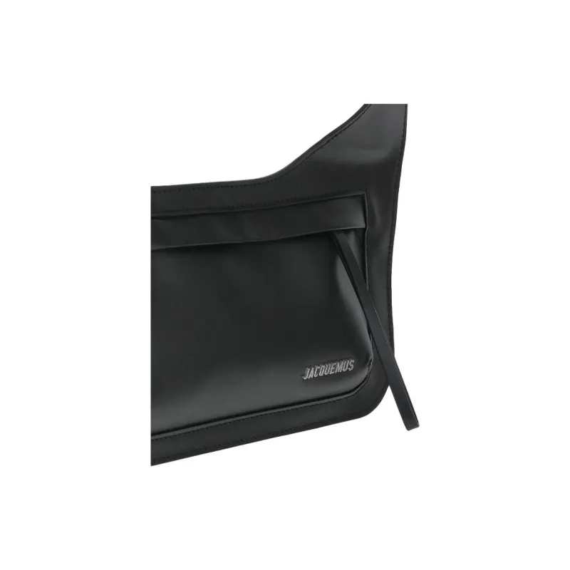 Jacquemus Smooth Leather Messenger Bag Shoulder Bag Crossbody Bag Mini Men's Black-4